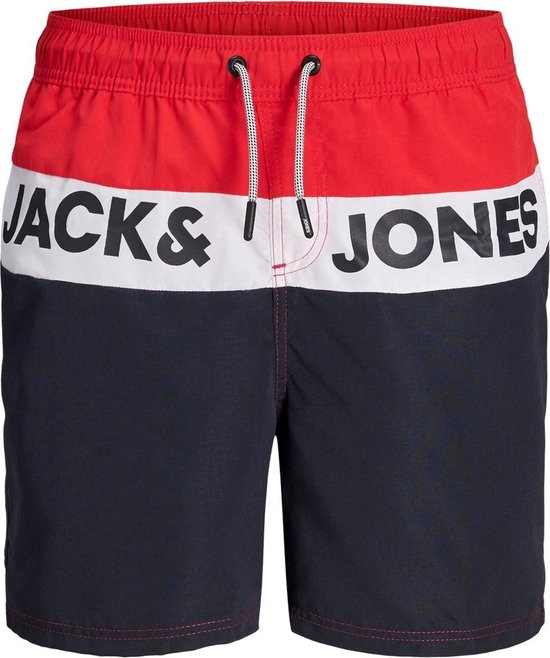 Jack & Jones Aruba Zwembroek kind - Maat 128 - Jongens - navy/rood/wit | bol .com