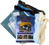 Plastic stramien borduurpakket Winterdorp deel 14 t/m 17. 3D borduren!