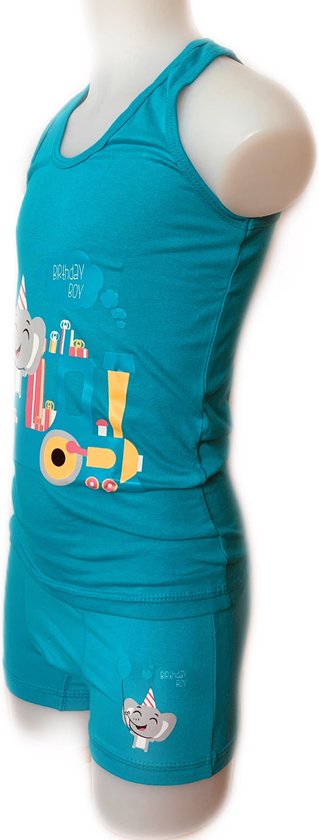 Ensemble de sous-vêtements Embrator Boys Birthday Boy turquoise 92/98