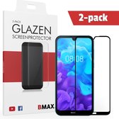 2-pack BMAX geschikt voor de Glazen Screenprotector Huawei Y5 2019 Full Cover Glas / Met volledige dekking / Beschermglas / Tempered Glass / Glasplaatje