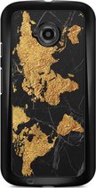 Motorola Moto E 2015 hoesje - Wereldmap