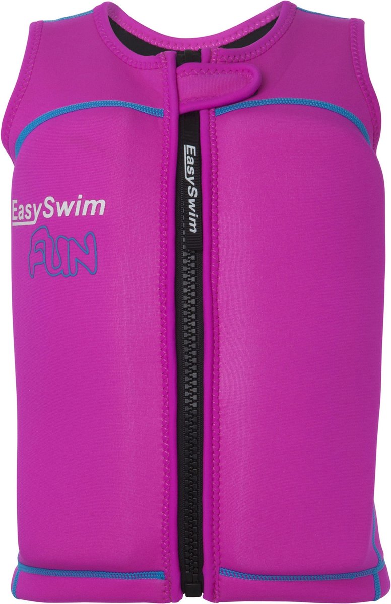 EasySwim Fun - Zwemvest/Drijfvest kind - Roze - Maat M: 17-23 kg - UPF50+ Zonbescherming – Drijfpak/Drijfhulpmiddel - EasySwim