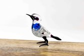 Glazen Vogel Huismus Blauw - Vogel - Vogels - Vogeltjes - Vogeltjes Beeldjes - Vogeltjes Decoratie - Beeldjes Dieren - Beeldjes Decoratie - Glazen vogeltjes decoratie - Vogel beeld