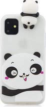 Softcase schattige pandabeer cartoon iPhone 11 Pro Max 6.5 inch-Wit