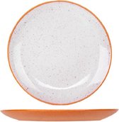 Labyrint Zwart Dessertborden D21.5cm  - Aardewerk - (Set van 6) En Yourkitchen E-kookboek - Heerlijke Smulrecepten