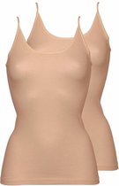 Ten Cate Shirt met smalle bandjes 2Pack Basic beige - Maat M