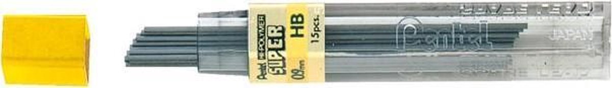 Potloodstift Pentel 0.9mm zwart per koker HB