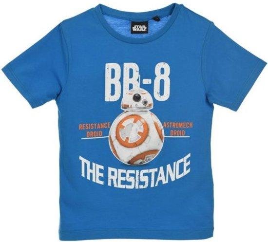 Star Wars - T-shirt - Model "BB-8 The Resistance Droid" - Donkerblauw - 116 cm - 6 jaar - 100% Katoen