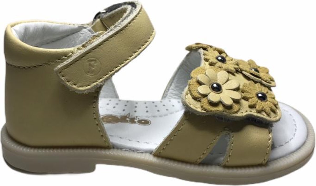 Falcotto bloempjes sandalen puppy geel