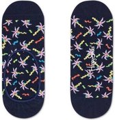 Happy Socks Liner | Sneakersock | Confetti Palm Socks Blauw, Maat 36/40