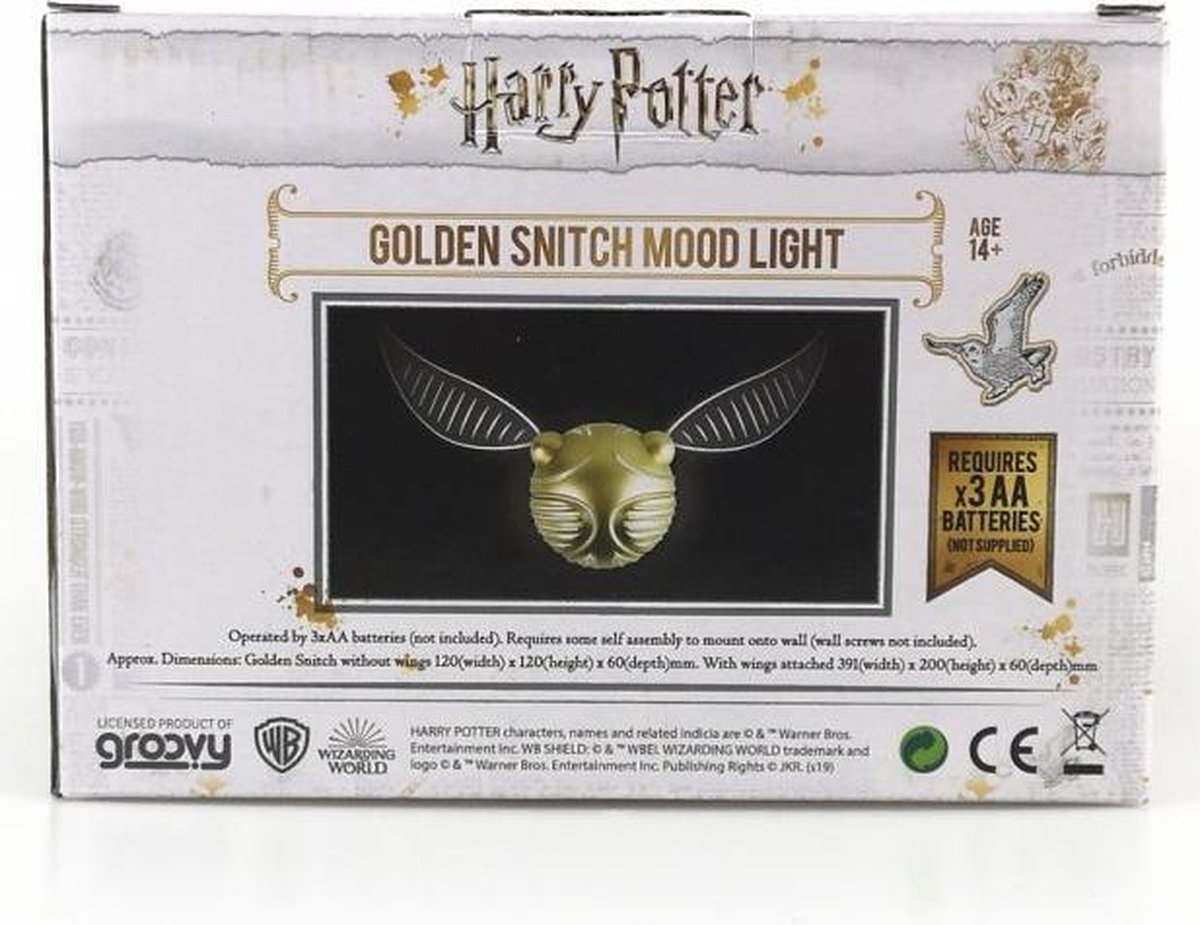 Golden Snitch Harry Potter Wall Light