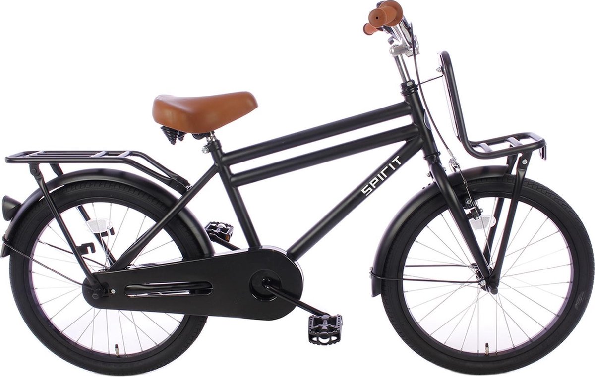 Spirit Bikes Spirit Urban Jongensfiets Mat Zwart 18 inch