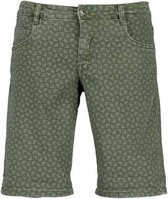 Blue Seven heren short - jogg jeans short heren - groen print - 345020 - maat M