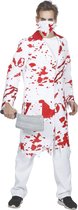 Wilbers - Zombie Kostuum - Zombie Dokter Hakken Maar - Man - wit / beige - Maat 56 - Halloween - Verkleedkleding
