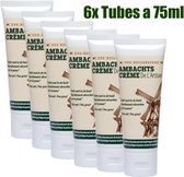 Ambachtscreme tubes 6x 75ml,VOORDEELPACK,handcreme voetencrème voor zeer droge voeten-voeten creme kloven,aftersun