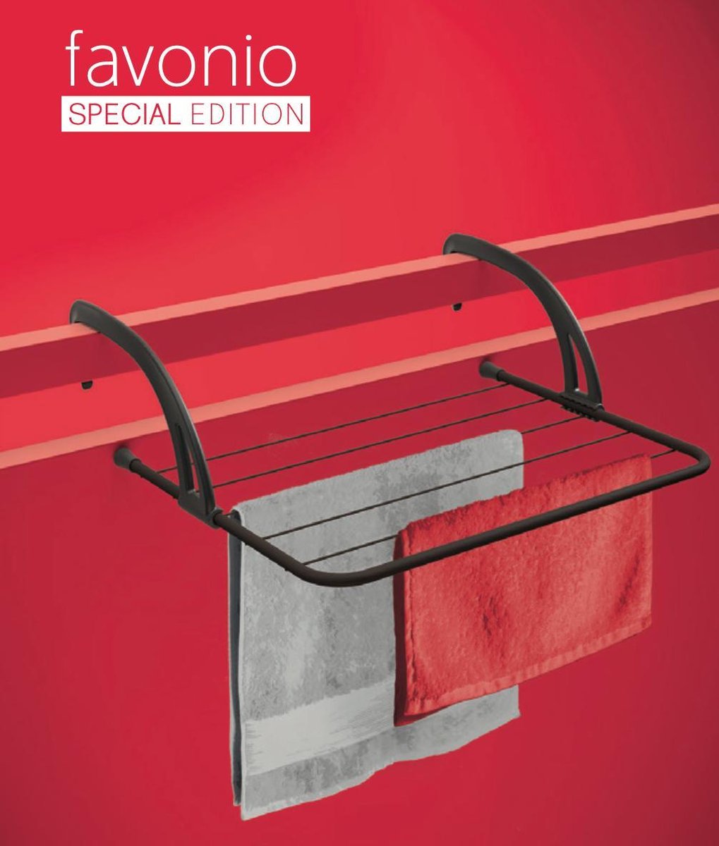 Metaltex Vulcan Droogrek Voor Kleding 18M Zwart