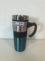 Koffiebeker to go - handvat - blauw