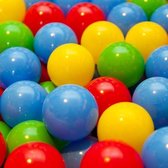 Ballenbakballen 80mm 4 kleurenmix rood/geel/groen/blauw - 1000 stuks