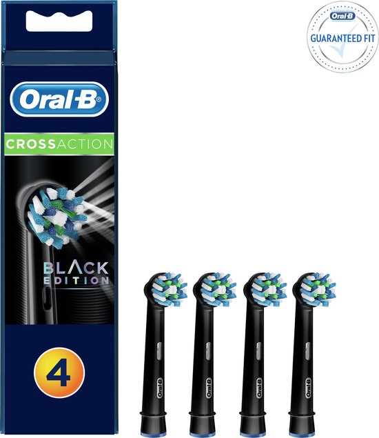 Oral-B CrossAction Zwart Opzetborstels - 4 stuks - Oral B