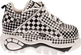 Buffalo London Classic Leather Sneakers Dots Wit Zwart