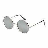 Freaky Glasses® – Hippie - Festival Bril – Rave Zonnebril – Gabber -  Dames – Heren - Zilveren Spiegellenzen