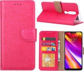 Nokia 7.1 - Bookcase Roze - portemonee hoesje