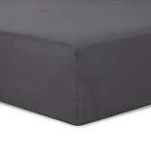 VISION Hoeslaken - Antraciet - 180x200 cm met ruime hoek van 30cm - Geschikt voor boxspring matras - 100% katoen