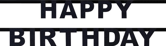 Donker worden galerij Generator My Little Day - Slinger - Happy Birthday zwart glitter - 1m85 - 1 stuk |  bol.com