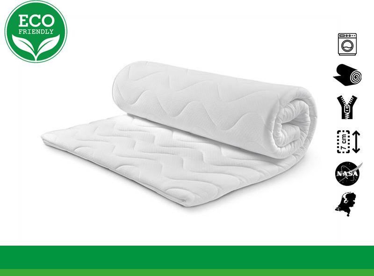 Topdekmatras 180x210 - Topper NASA Traagschuim - 7 CM