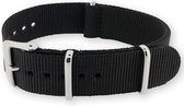 NATO Horlogeband G10 Military Nylon Strap Zwart 24mm