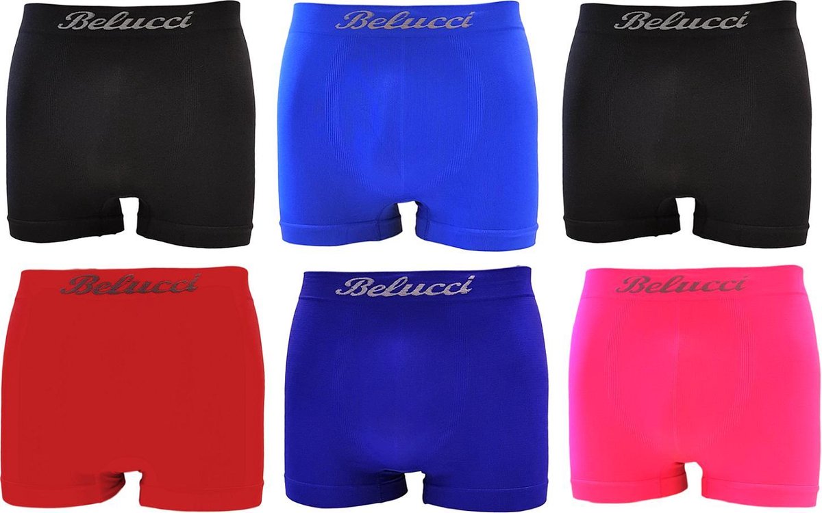 microfiber boxers van Belucci 6pack maat M/L