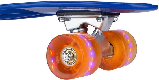 Gemoedsrust Vrijgevigheid Tandheelkundig Nijdam skateboard Flip Grip - LED wielen - 57 cm - Blauw / Oranje | bol.com