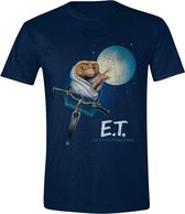 E.T. - Moon Bicycle Heren T-Shirt - Blauw - M