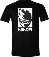 Ninja - White Logo Men T-Shirt - Black - XL