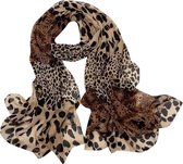 Sjaaltje - Leopard - Bruin - Dames