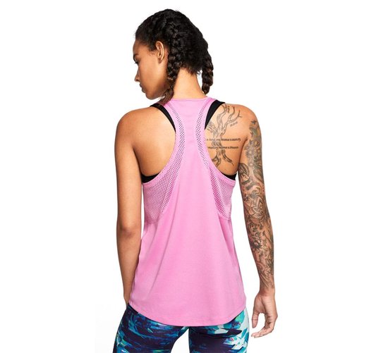 Somatische cel saai duizend Nike Breathe Sporttop - Maat L - Vrouwen - roze | bol.com