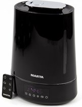 MARTA MT-2694 Ultrasoon luchtbevochtiger| Hygrostat| 30W| 45M2| 7 instelbare kleuren| afstandsbedieing| Black Pearl