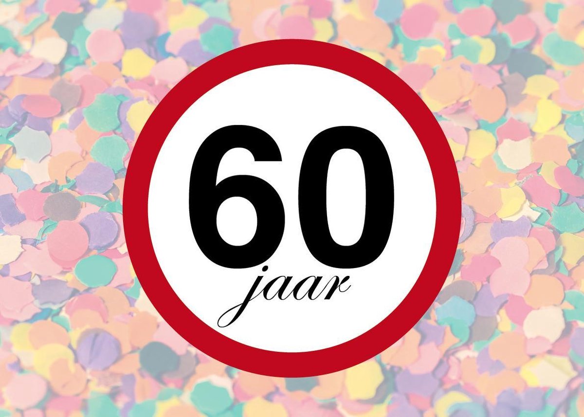Papieren Placemats "60 jaar verjaardag" 50 stuks (30x42cm)