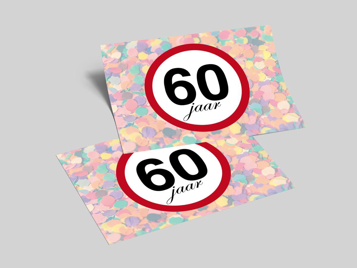 Papieren Placemats "60 jaar verjaardag" 50 stuks (30x42cm)
