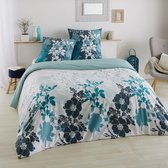 Homeline Dekbedovertrekset - 100% Katoen - 240x240 cm + 2 slopen 65x65 cm - Spring groen