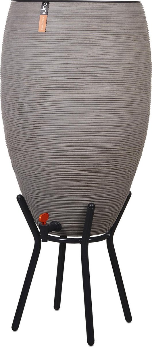 Capi Europe - Regenton Rib 130L - 56x56x123 - Grijs - Voor buiten - Breukbestendig - Lichtgewicht - Levenslang garantie