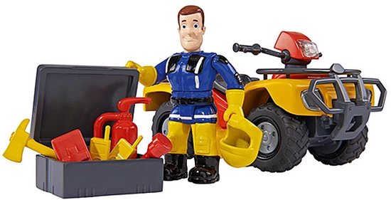 Simba - Brandweerman Sam - Quadbike Mercury met Brandweerman Sam - Speelgoedvoertuig - vanaf 3 jaar - Simba
