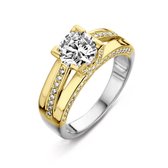 Silver Rose -R2027G-50 -Ring -925 Zilver 14 karat verguld -Cubic Zirkonia