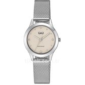 Mooi horloge Q&Q QB83J222Y-zilverkleurig