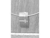 Chic stalen collier met 3 diamanten