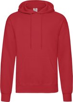 Fruit of the Loom capuchon sweater rood voor volwassenen - Classic Hooded Sweat - Hoodie - Heren kleding XL (EU 54)