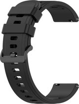 Horlogeband van Siliconen voor TicWatch 2 / C2 / E | 20 mm | Horloge Band - Horlogebandjes | Zwart