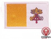 Vlag Vaticaan stad geborduurde patch embleem | Strijkpatch embleemes | Military Airsoft