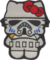 Stormtrooper Kitty Superhero and Villains Geborduurde Cosplay patch embleem met klittenband