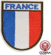 Vlag Franrijk geborduurde patch embleem | Strijkpatch embleemes | Military Airsoft